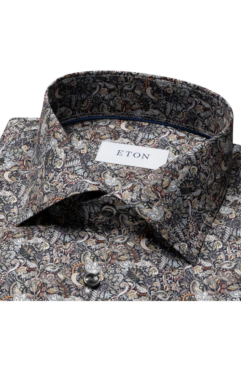 Eton Contemporary Fit Floral Paisley Shirt, Alternate, color, 