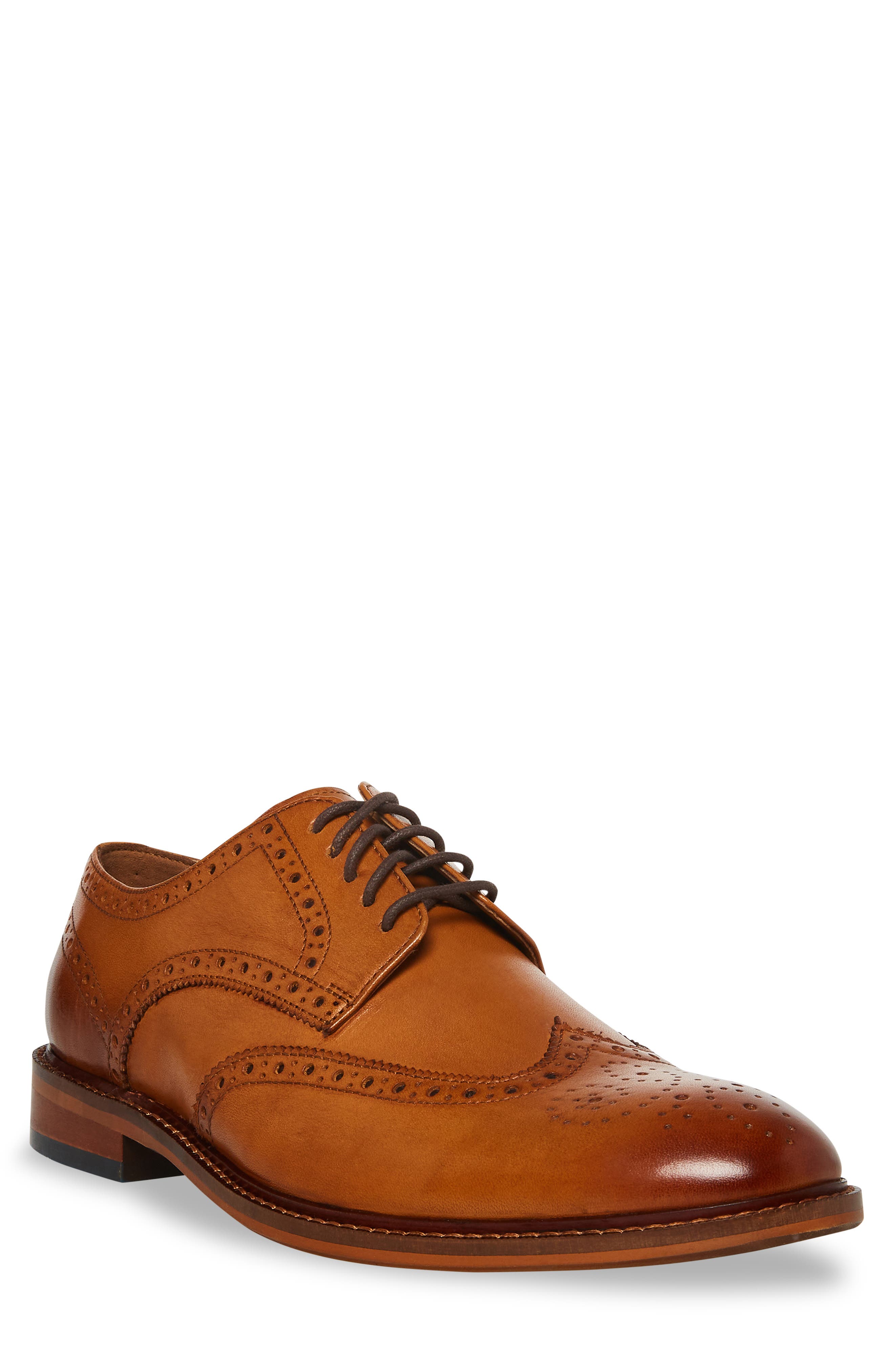 Steve Madden Wingtip Leather Derby, Main, color, 