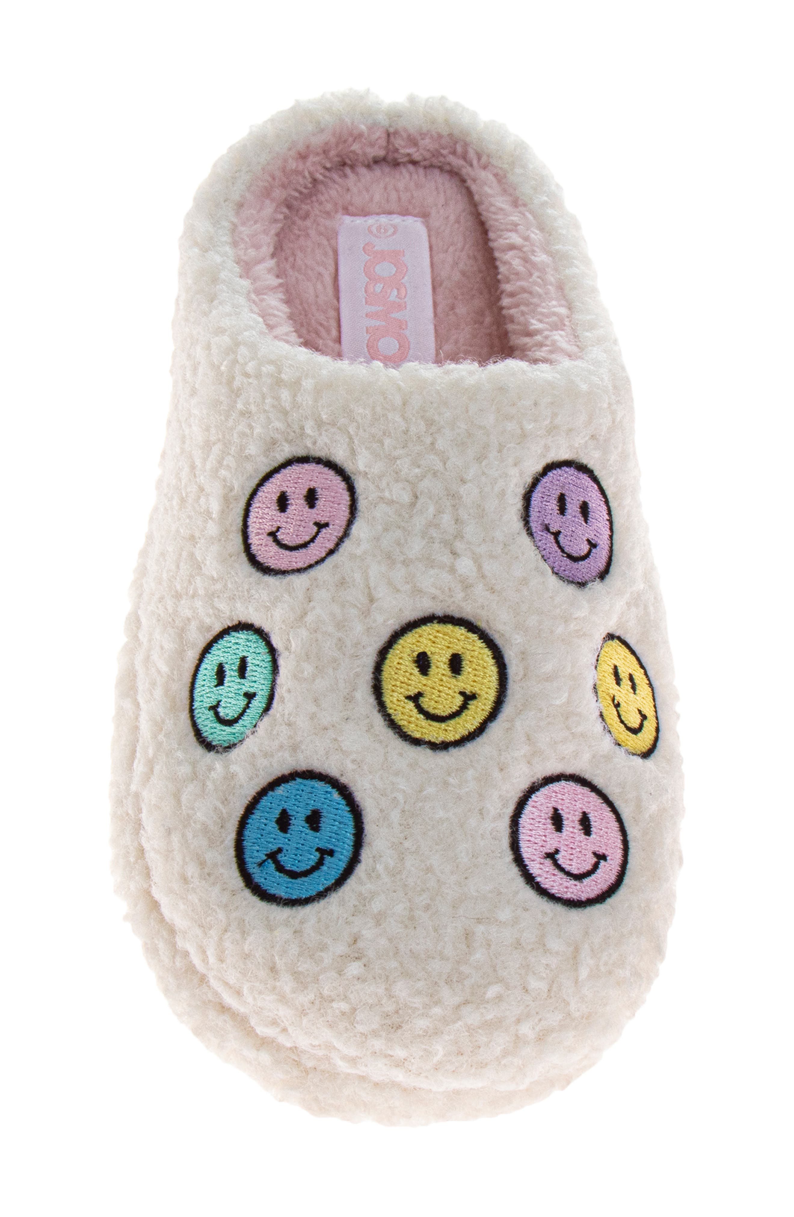 JOSMO Happy & Cozy Scuff Slipper, Alternate, color, White/ Multi