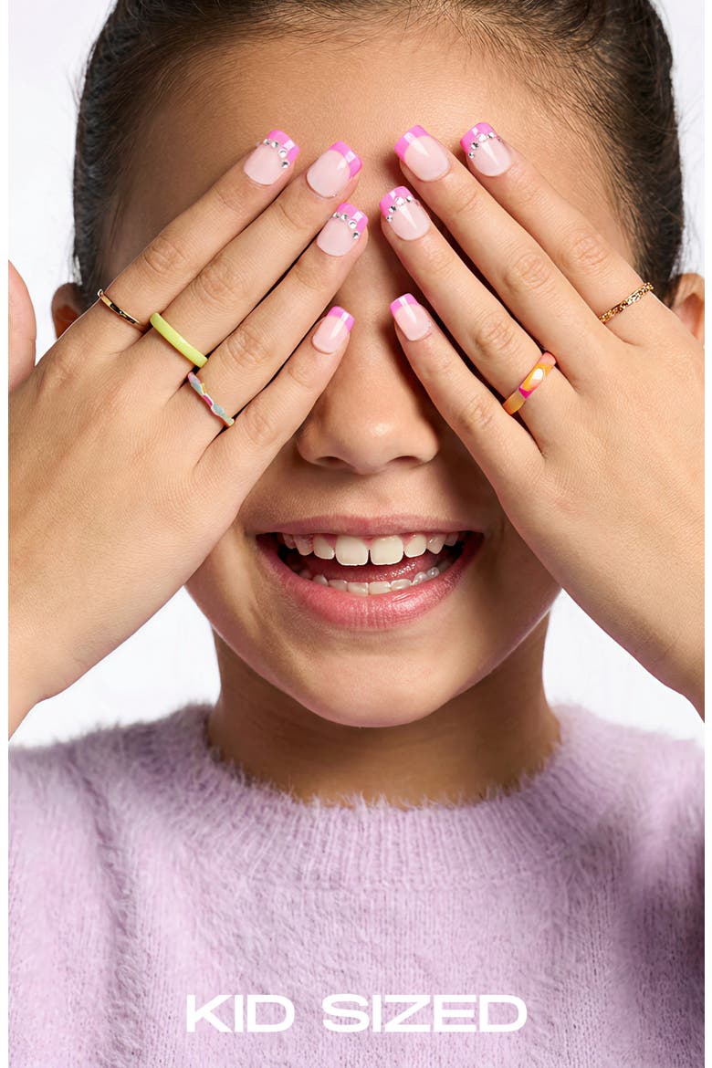 Kids' 24-Piece French Tip Press-On Nails, Alternate, color, OPEN MISCELLANEOUS