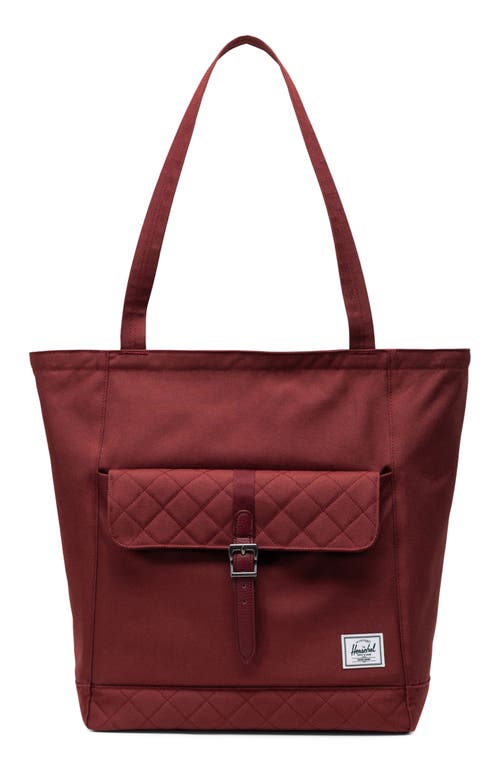 Herschel Supply Co. Retreat Tote in Oxblood Red Quilted 