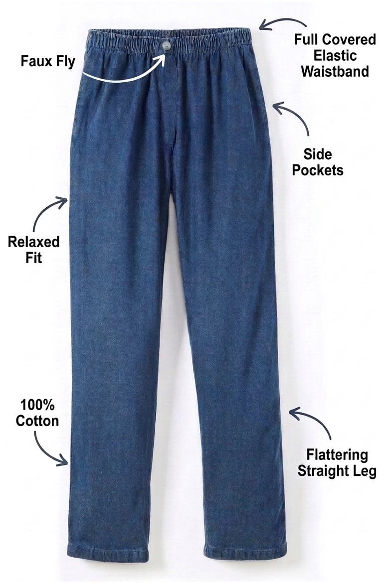7 Day Straight Leg Elastic Waist Cotton Denim Pant (plus), Alternate, color, GUNMETAL