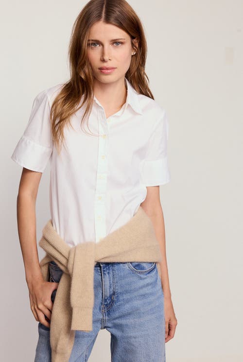 The Shirt By Rochelle Behrens The Short Sleeve Shirt In White