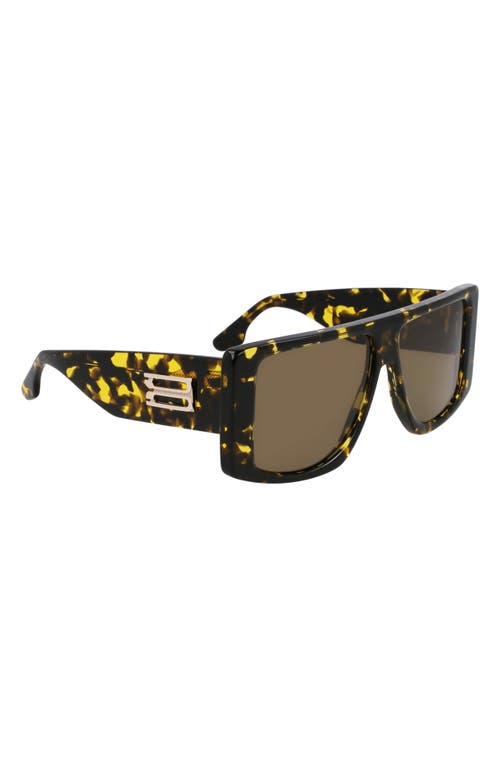 Victoria Beckham Vb Monogram 51mm Rectangular Sunglasses In Green
