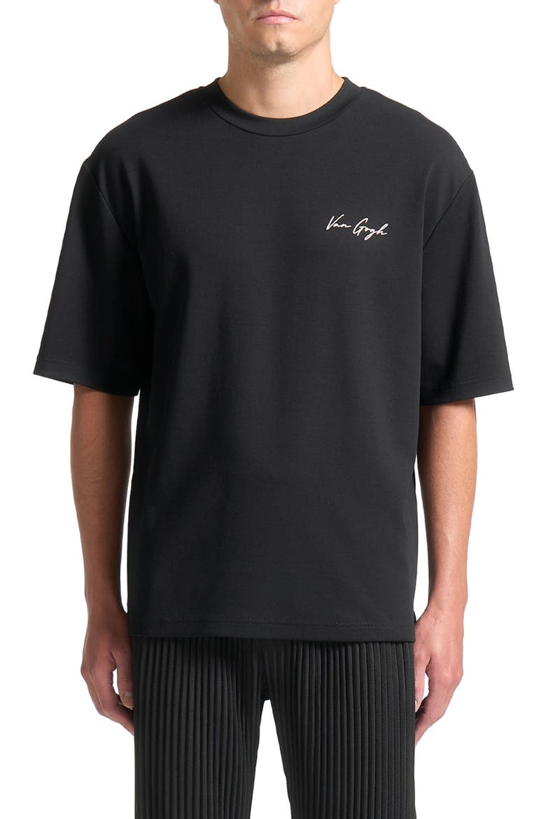 Piece De Resistance - Van Gogh Cotton T-Shirt, Main, color, Black