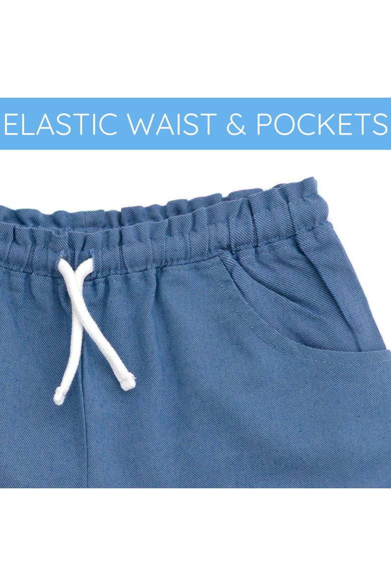 T-Shirt and Chambray Shorts Set, Alternate, color, White Chambray
