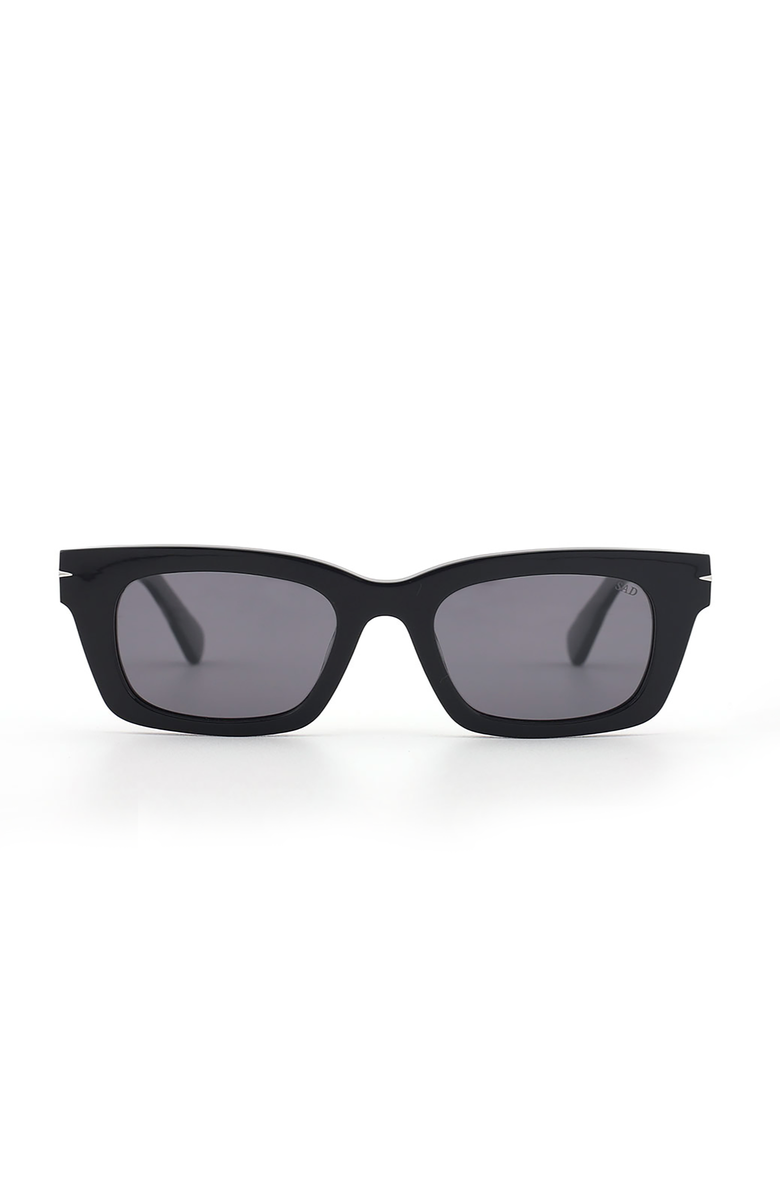 Sad Eyewear Ace Sunglasses, Main, color, Gloss Black - Polarized Grey