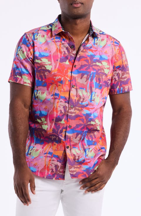 Pasco Short Sleeve Cotton Button-Up Shirt