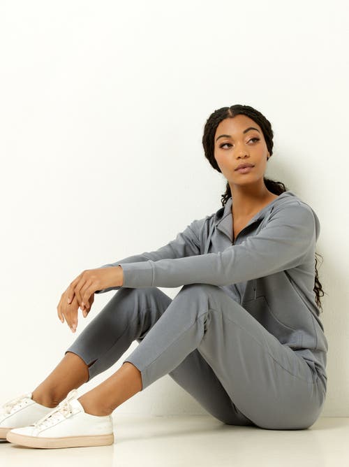 Single Stitch Ultra Soft Full Zip Hoodie In White