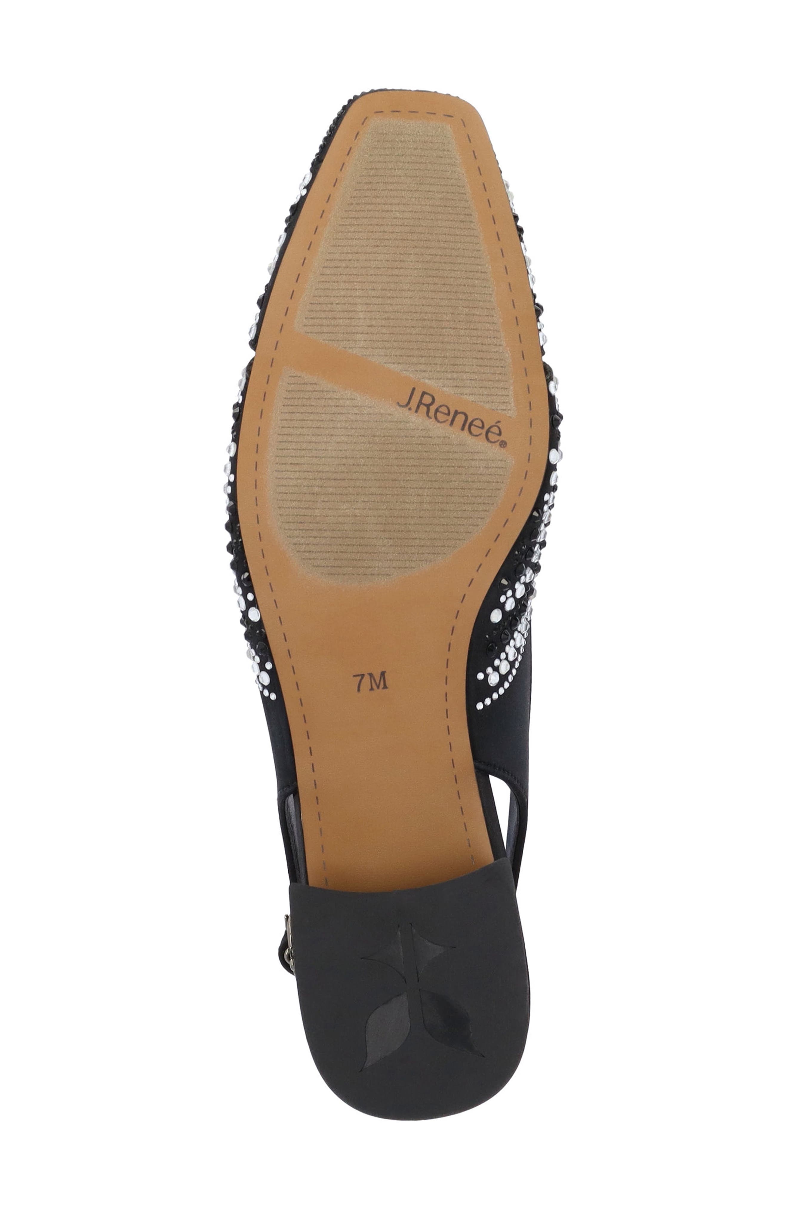 J. Reneé Nicolette Slingback Flat, Alternate, color, Black