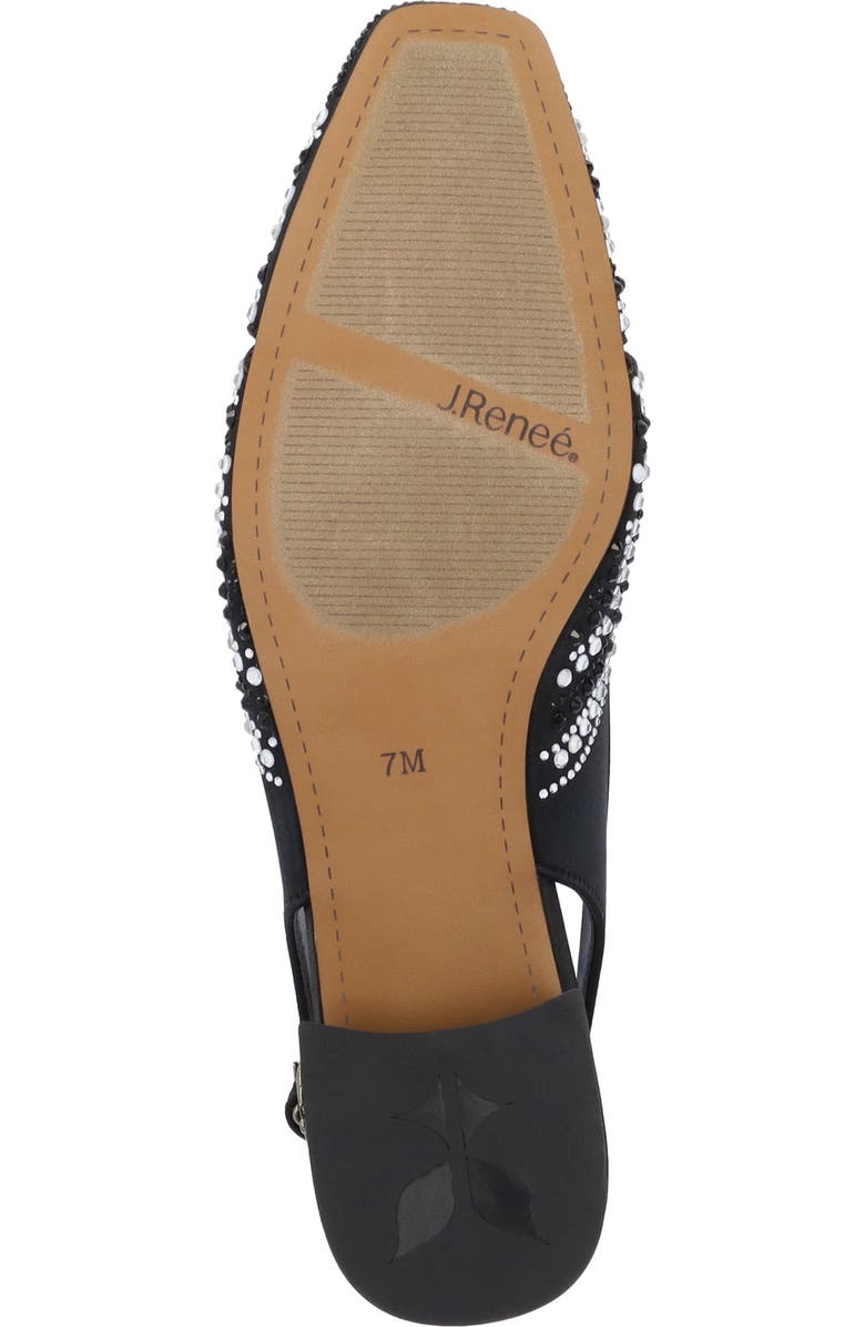 J. Reneé Nicolette Slingback Flat, Alternate, color, Black