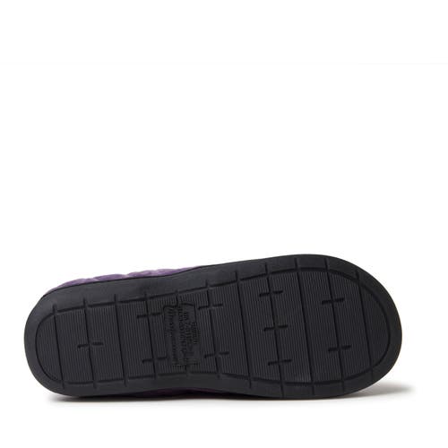 Dearfoams Darcy Quilted Cuff Velour Clog Slipper In Smokey Purple
