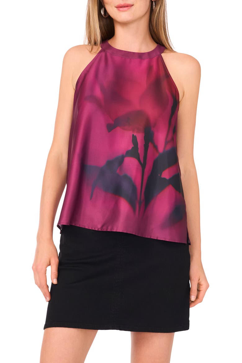 Print Sleeveless Top, Main, color, SWEET PLUM