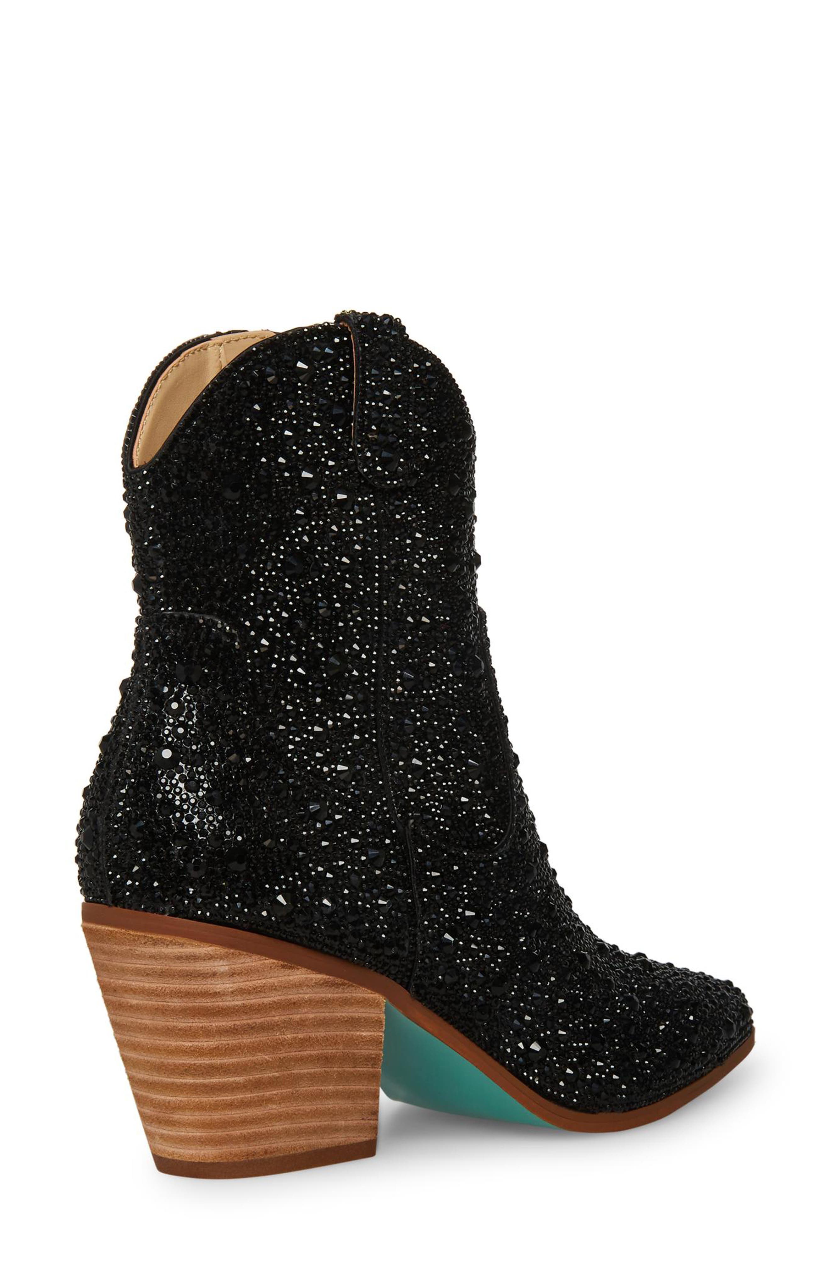 Betsey Johnson Diva Embellished Western Bootie, Alternate, color, 