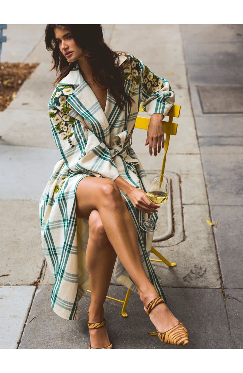 Eddy Melly Jacket x McKenzie Collaboration, Alternate, color, Green Plaid Larsen Floral