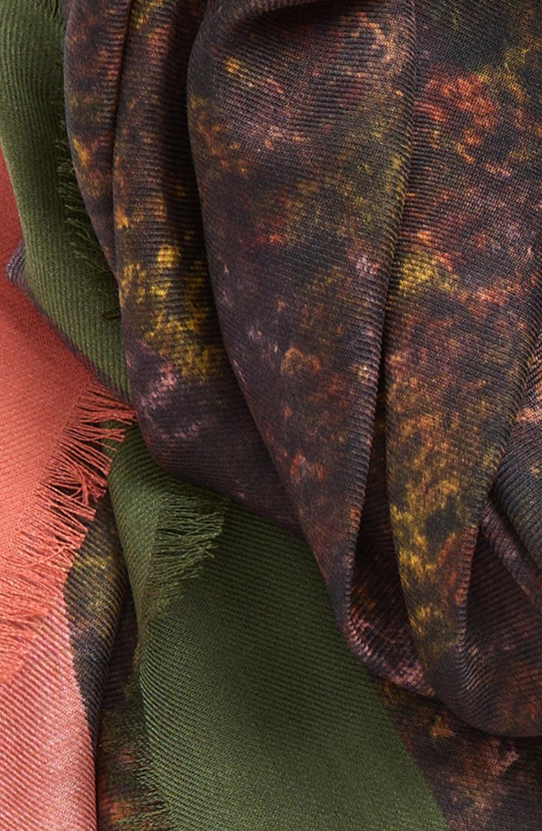 Lafayette 148 New York Impression Print Cashmere & Silk Square Scarf, Alternate, color, 