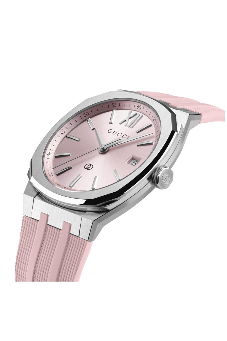 25H Rubber Strap Watch, 36mm, Alternate, color, PINK