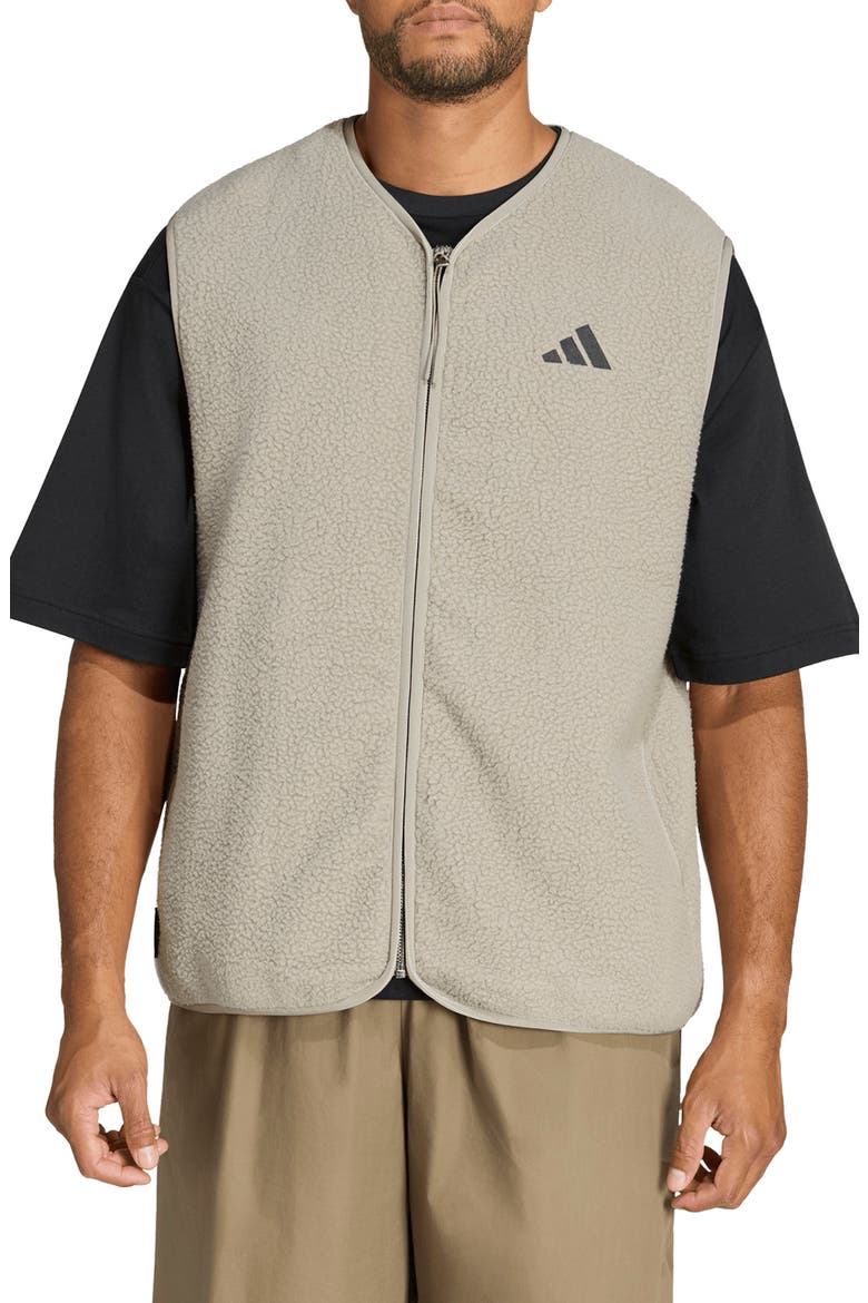 3S Warm Fleece Vest, Main, color, SILVER PEBBLE