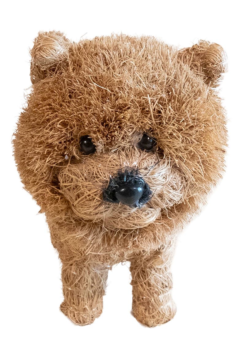 Chow Chow Handwoven Ornament, Alternate, color, BROWN