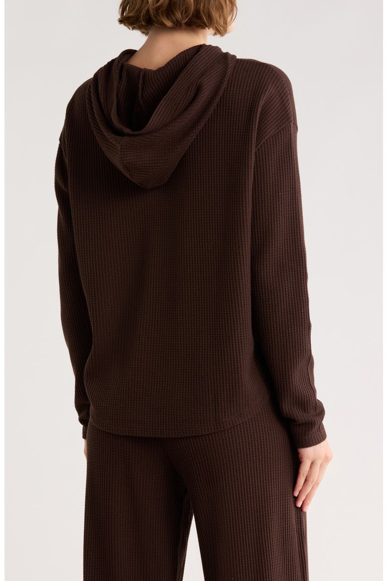 Reset Waffle Stitch Hoodie, Alternate, color, BROWN MOLE