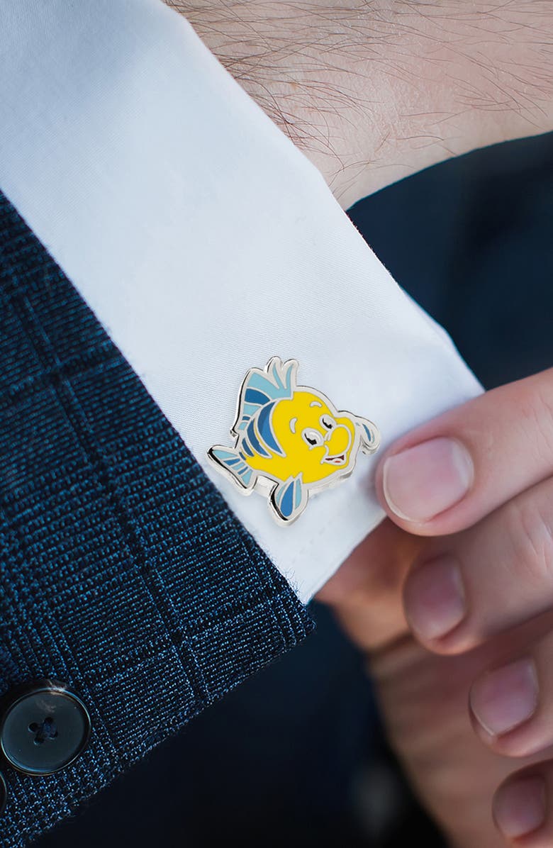 Cufflinks, Inc. Flounder & Sebastian Cuff Links, Alternate, color, Yellow