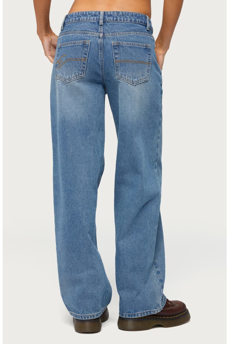 Breslin Low Rise Straight Leg Jeans, Alternate, color, MEDIUM-BLUE-WASHED