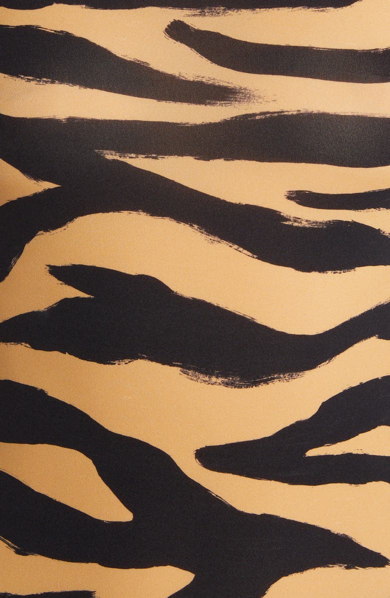 Off-White Brushstroke Zebra Print Turtleneck Top, Alternate, color,