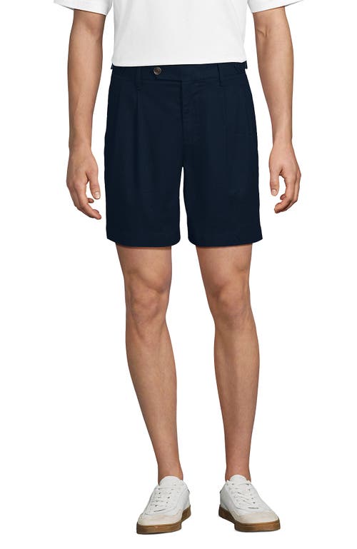 LANDS' END LANDS' END 7" LINEN COTTON RESORT SHORTS