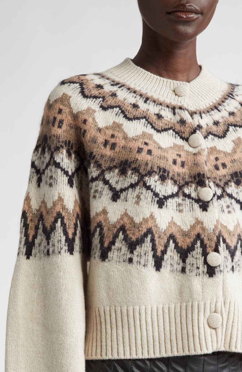 Altuzarra Barnum Wool Blend Fair Isle Cardigan, Alternate, color, 