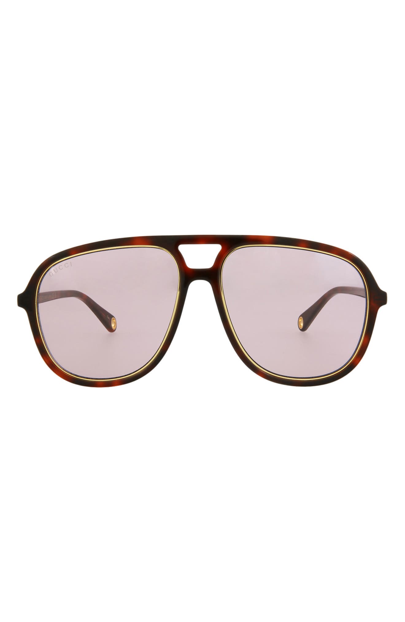 Gucci 57mm Novelty Navigator Sunglasses