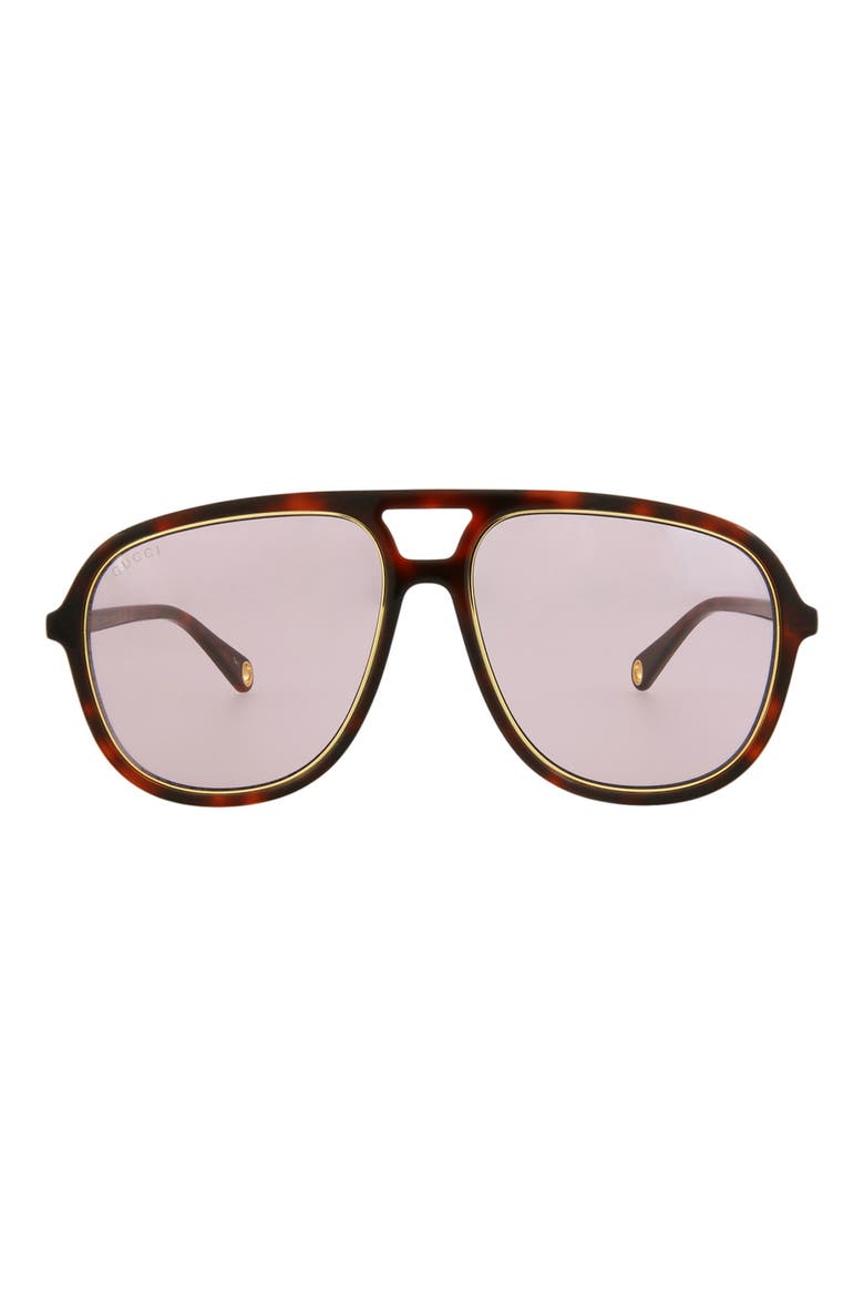 57mm Novelty Navigator Sunglasses, Main, color, HAVANA HAVANA PINK