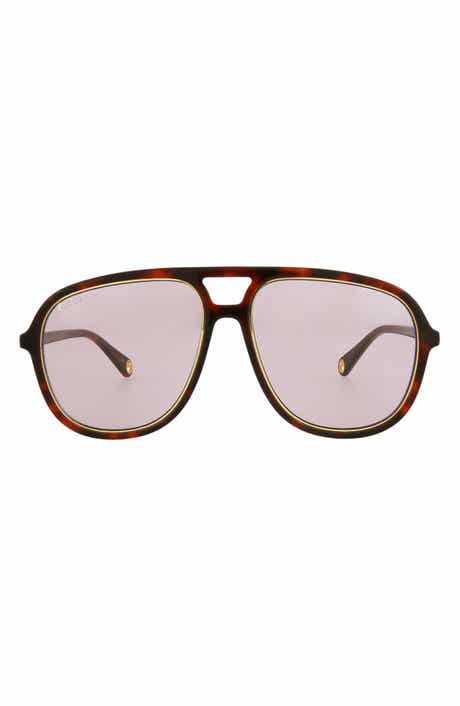 Gucci 57mm Novelty Navigator Sunglasses