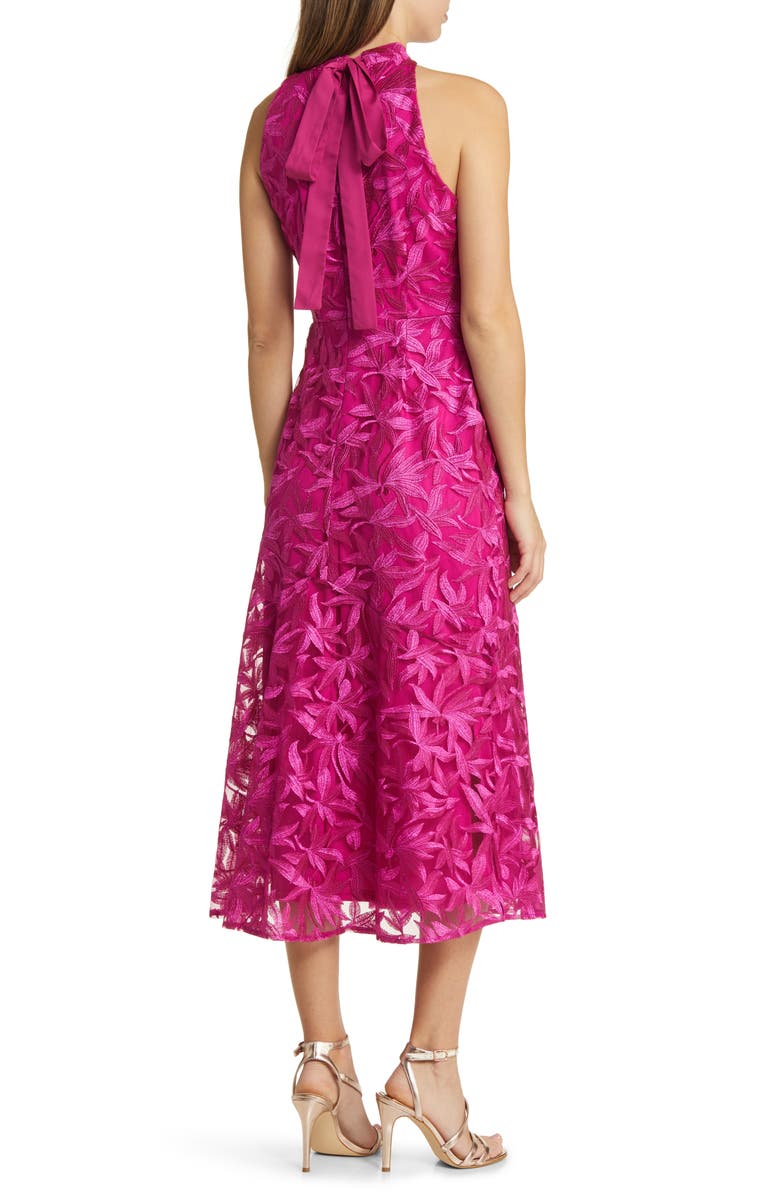 Sam Edelman Embroidered Mock Neck Midi Dress, Alternate, color, 