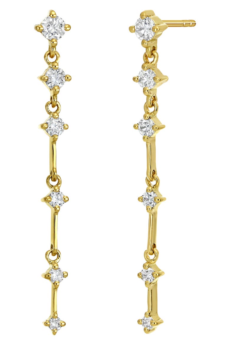 Solstice Diamond Drop Earrings (Nordstrom Exclusive), Main, color, 18K YELLOW GOLD
