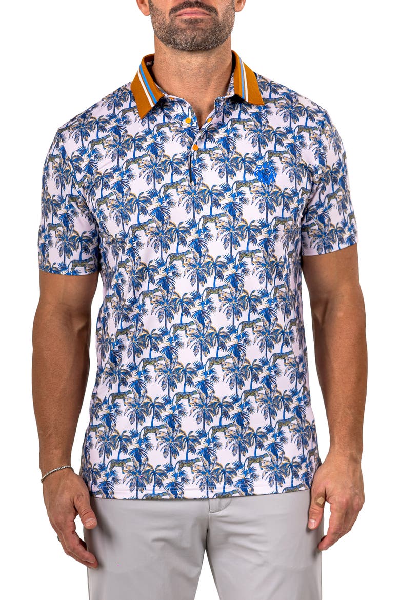 Martyr0026 Print Golf Polo, Main, color, WHITE