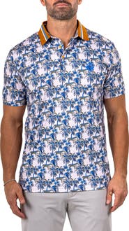 Maceoo Martyr0026 Print Golf Polo