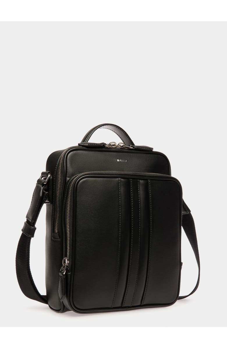 Bally Mythos Crossbody Bag In Recycled Leather, Alternate, color, Black+Palladio