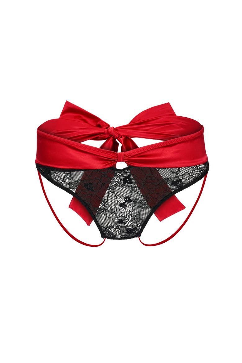 Amaya Cheeky Panties, Alternate, color, Dark red