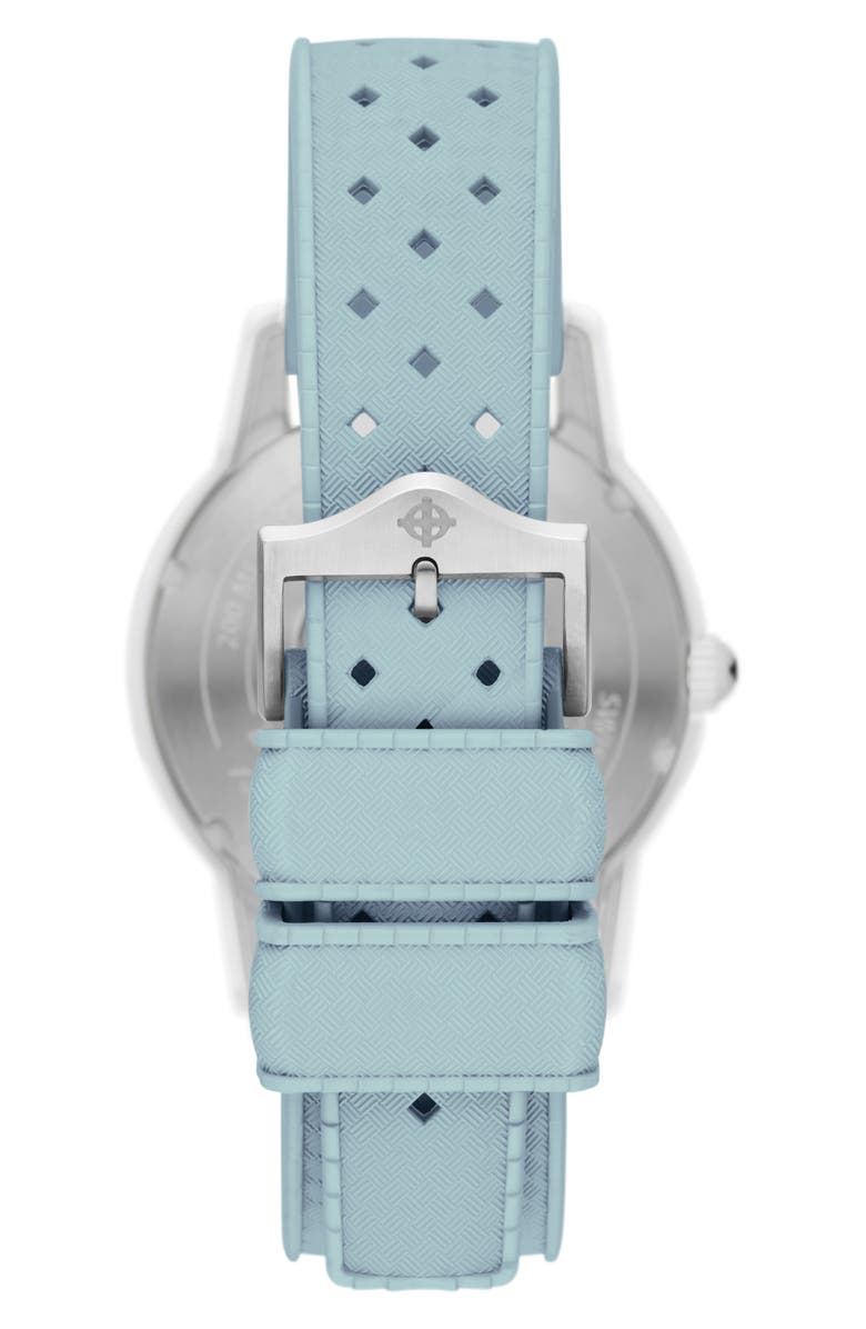 Zodiac Ceramic Compression Diver Automatic Rubber Strap Watch, 41mm, Alternate, color, 