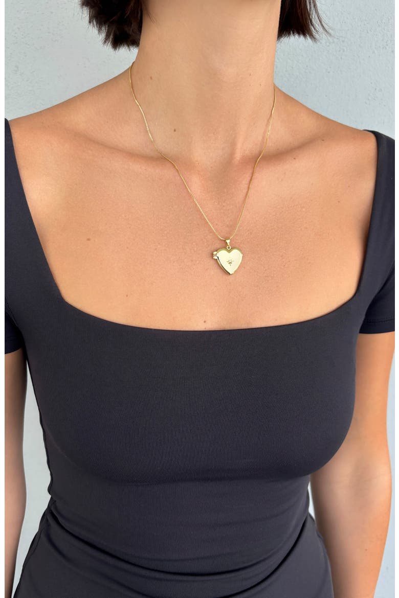 Heart Locket Pendant Necklace, Alternate, color, GOLD