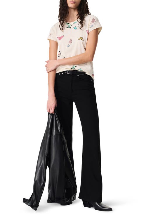 Rag & Bone Ozzy Allover Butterfly Tee In Ivory Multi