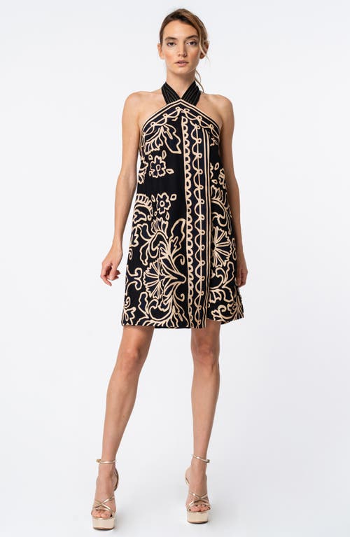 CIEBON CIEBON VARELLA PRINT HALTER DRESS
