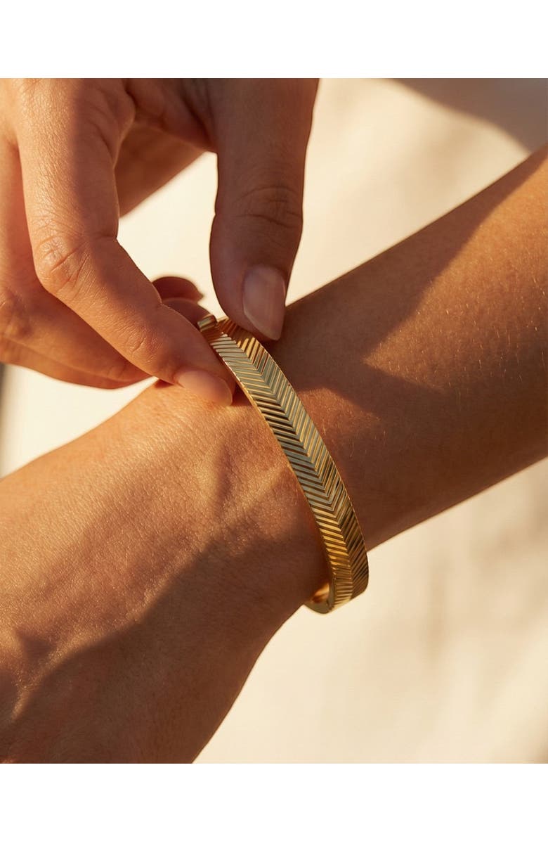 NATIVE GEM Sunray Bangle Bracelet, Alternate, color, Gold