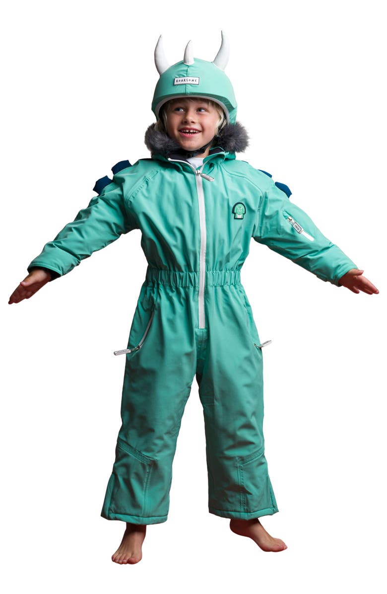 Roarsome Spike the Dinosaur Ski Suit, Main, color, Green