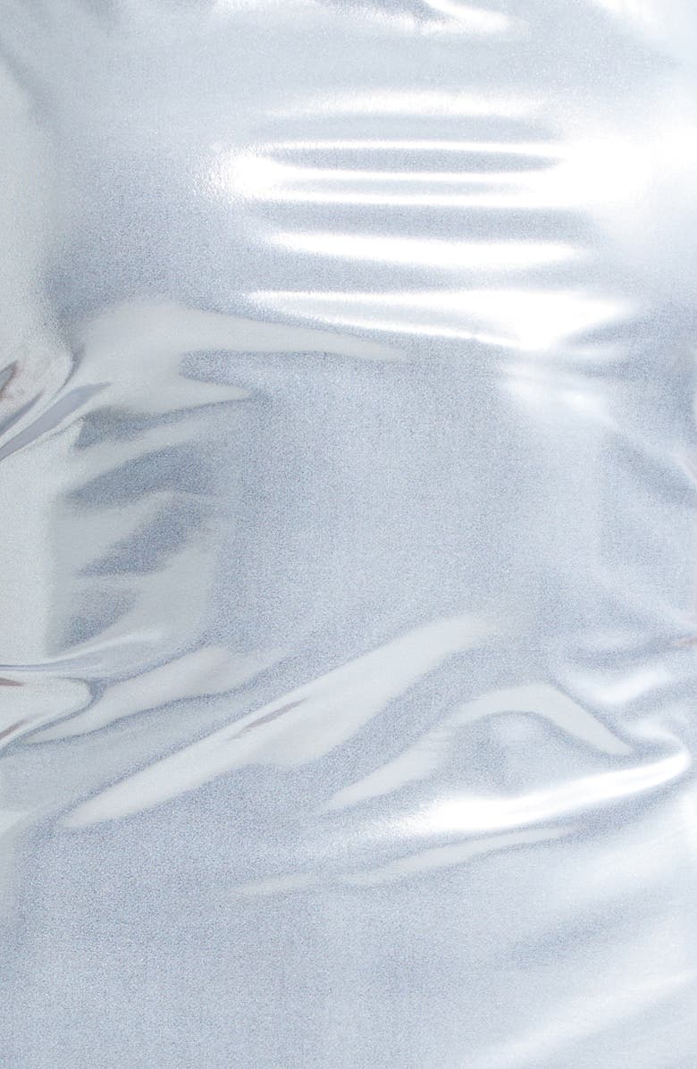 Versace Metallic One-Piece Swimsuit, Alternate, color, Silver