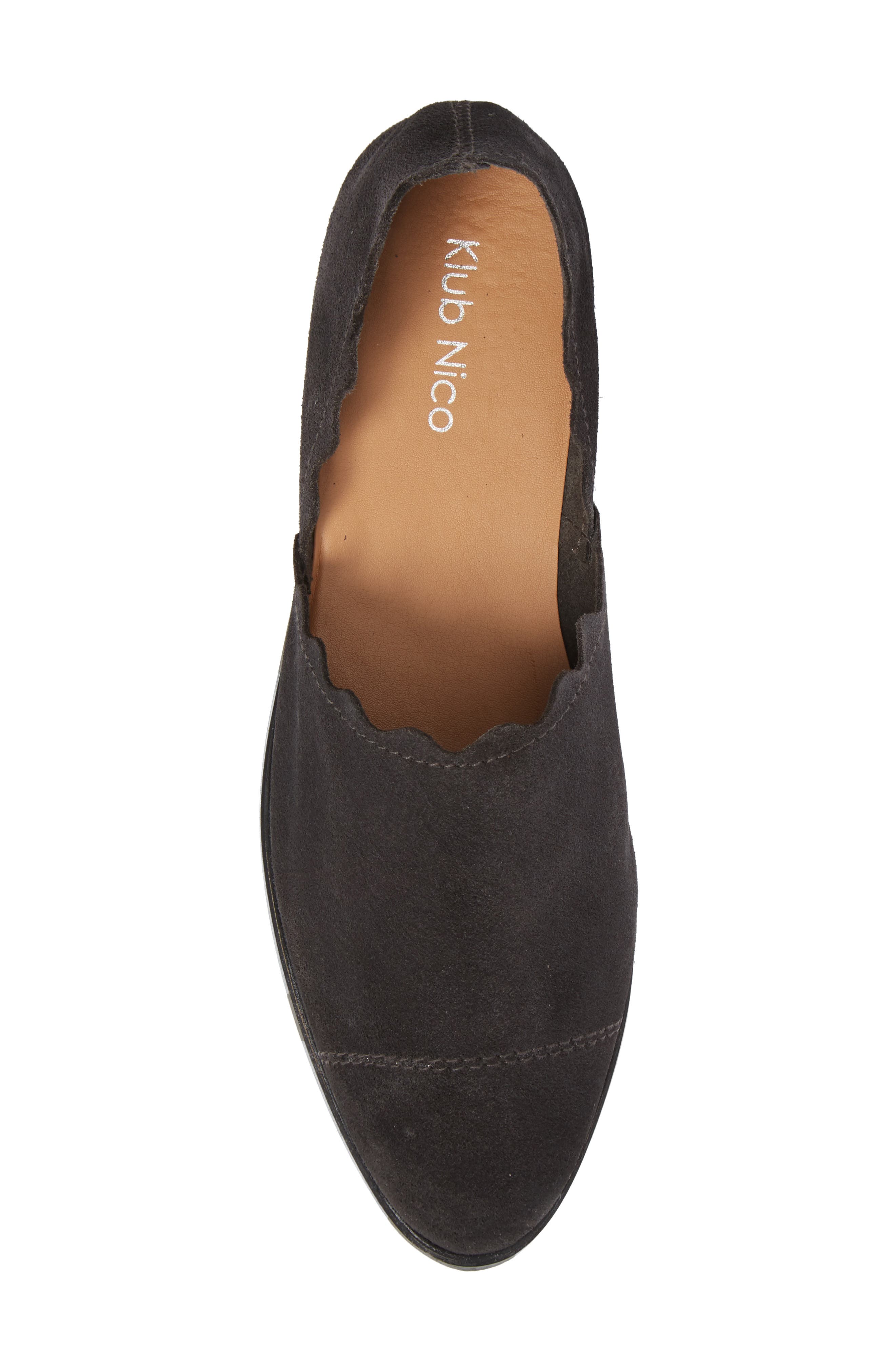 Georgette d'Orsay Flat, Alternate, color, INK SUEDE