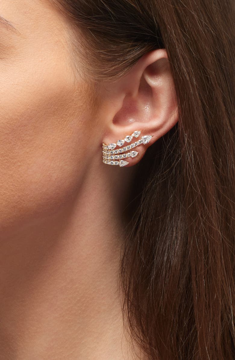 Nadri Waterfall Ear Crawlers, Alternate, color, Gold