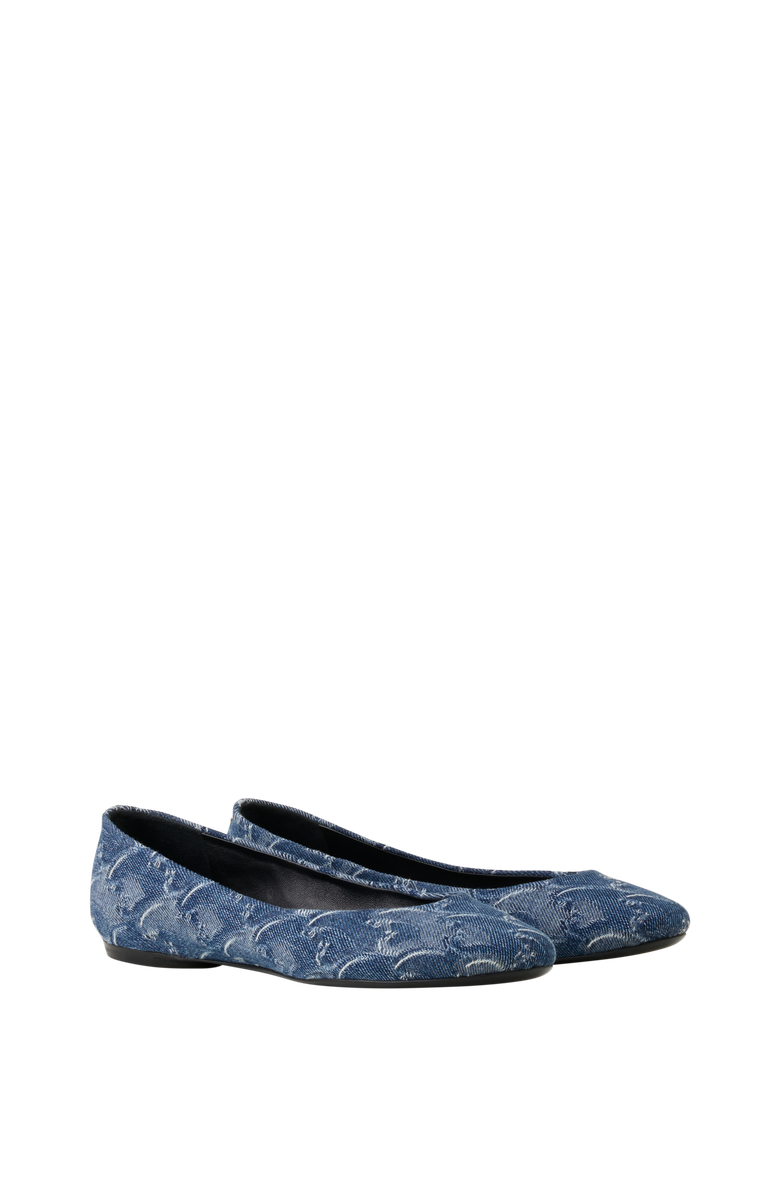 Lanvin Lunar Year Ballerina In Denim, Alternate, color, Blue