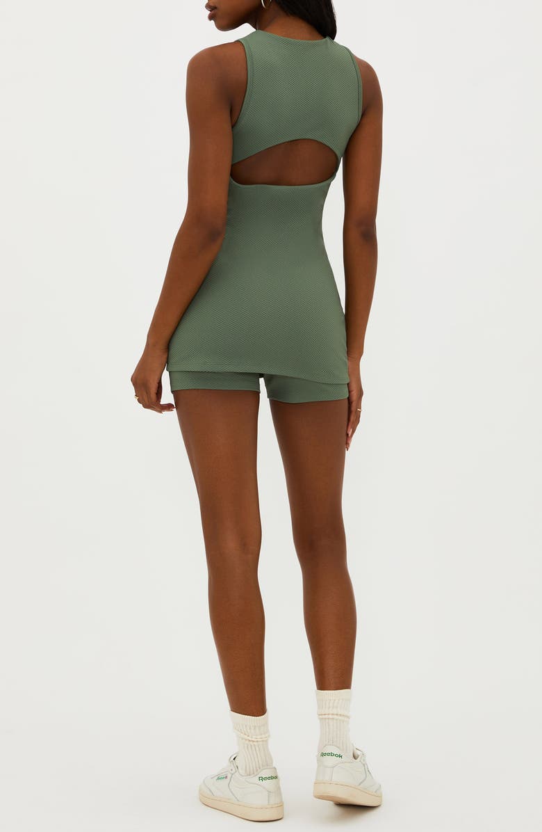 Beach Riot Olina Textured Back Cutout Romper, Alternate, color,