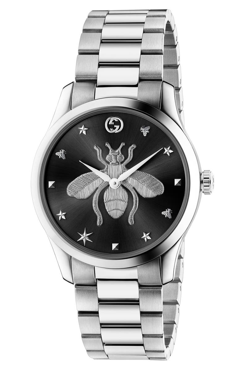 Gucci G-Timeless Bee Bracelet Watch, 38mm, Main, color,